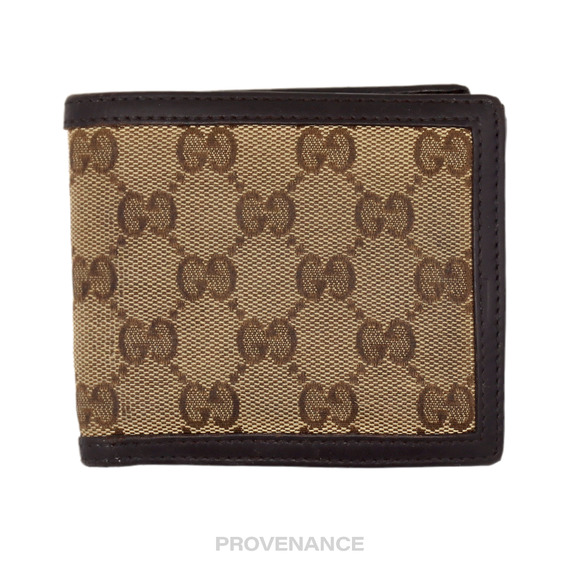 🔴 Gucci Bifold Wallet - GG Canvas Brown - Picture 1 of 9